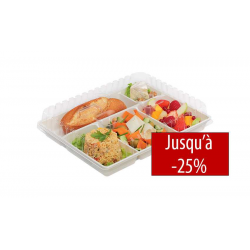 Pack 100 Plateaux repas + Couvercles