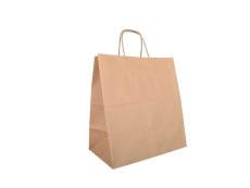 Sacs papier kraft avec poignées torsadées