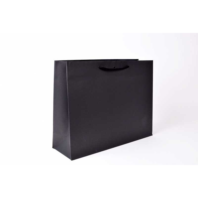Sac en papier luxe noir – Élégance et qualité haut de gamme Sac en papier luxe noir – Élégance et qualité haut de gamme