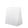 Sacs papier blanc poignées plates